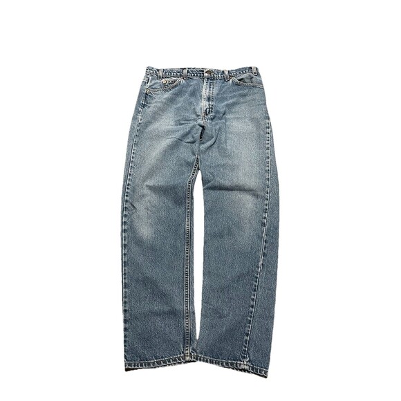 Vintage 90s Distressed Levis 505 Orange Tab Regular Straight USA Jeans 35 x 31.5 - Picture 9 of 10